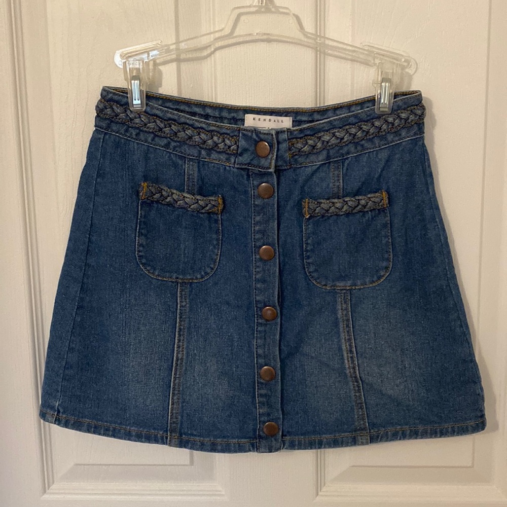 Denim High Waisted Skirt